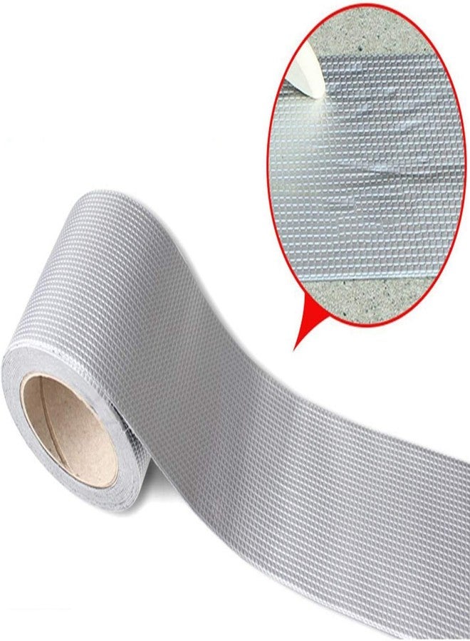 VEHTRI Waterproof Aluminum Butyl Tape, Aluminum Foil Tape with Butyl Rubber Adhesive for Pipe Leakage Window and Metal Roof Flashing, Patching and Gutter Leak Repair (4-Inch X 5-MTR) - Image 3